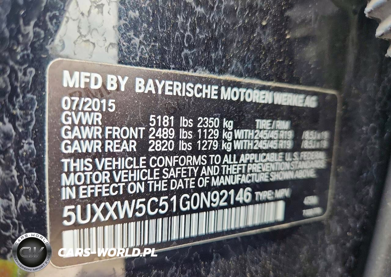 2016 BMW X4 xDrive35I VIN:5UXXW5C51G0N92146 - 13