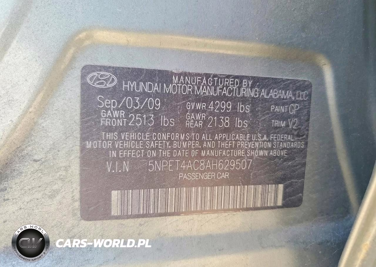 2010 Hyundai Sonata Gls VIN:5NPET4AC8AH629507 - 12