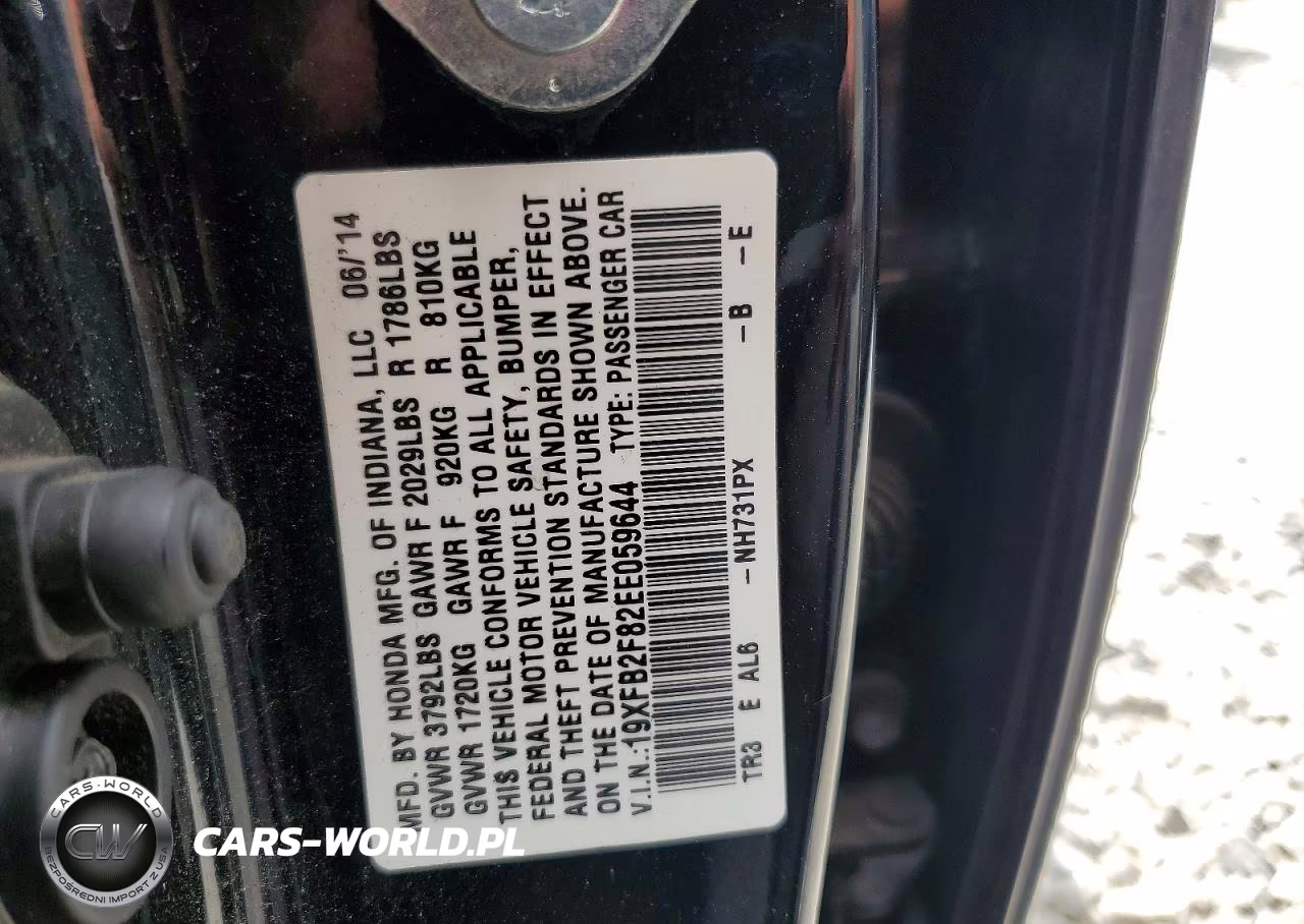 2014 Honda Civic Ex VIN:19XFB2F82EE059644 - 12