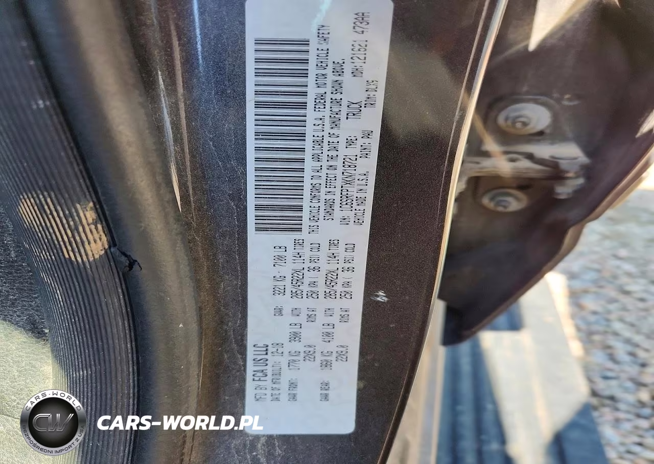 2019 Ram 1500 Limited VIN:1C6SRFPTXKN718721 - 12