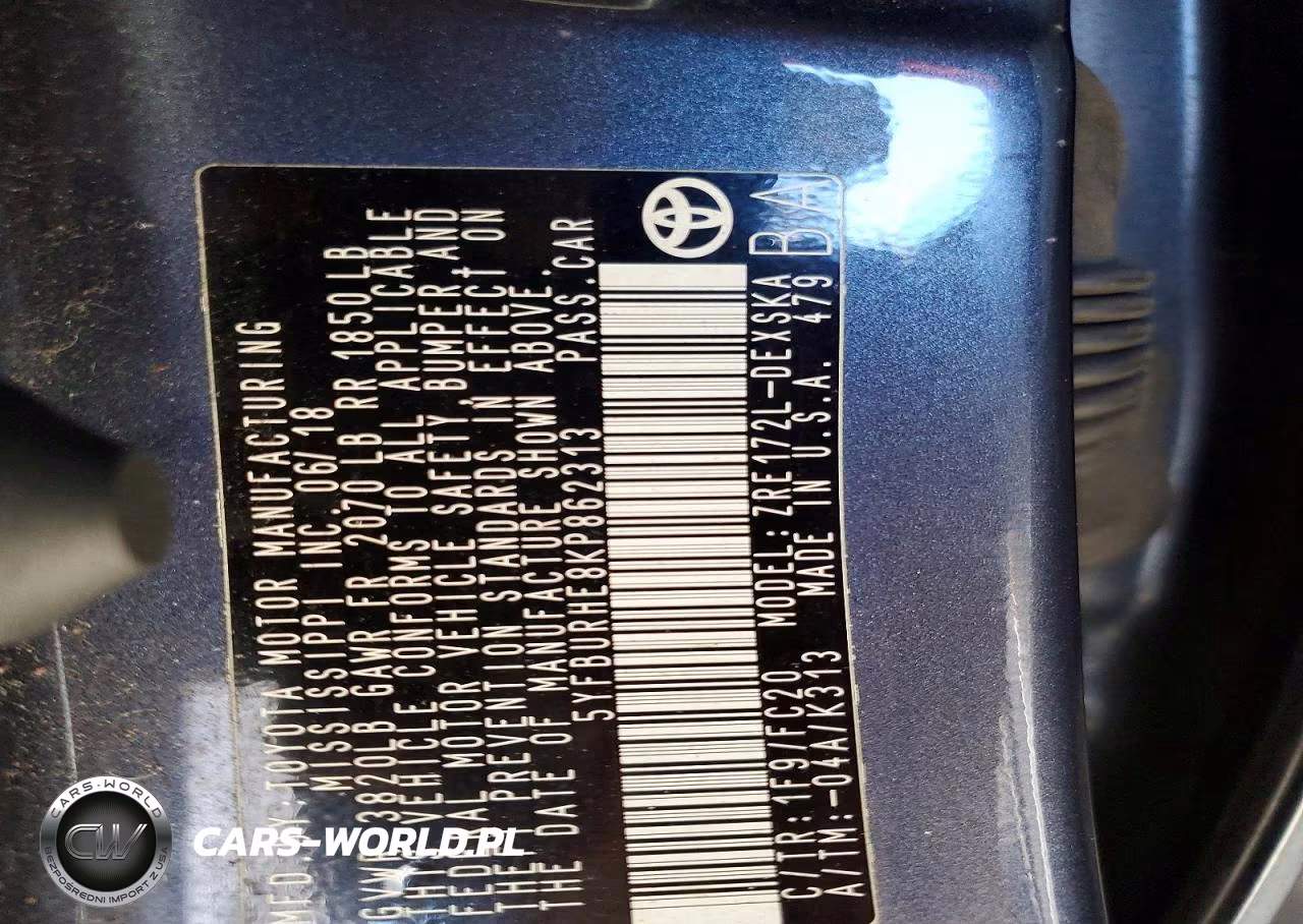 2019 Toyota Corolla Se VIN:5YFBURHE8KP862313 - 13