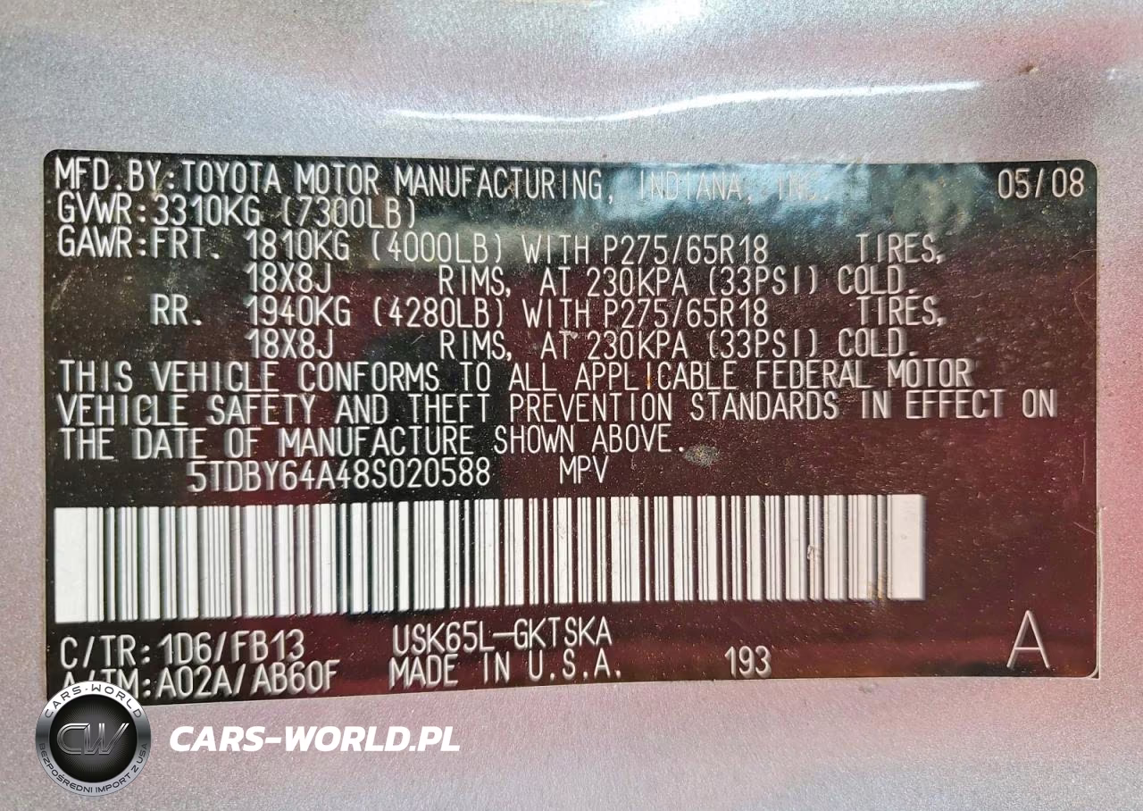 2008 Toyota Sequoia Sr5 VIN:5TDBY64A48S020588 - 14
