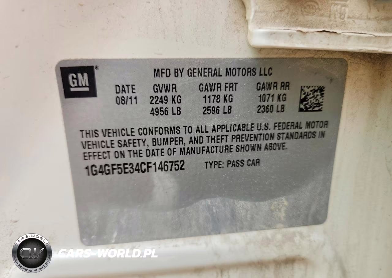2012 Buick Lacrosse Premium VIN:1G4GF5E34CF146752 - 12