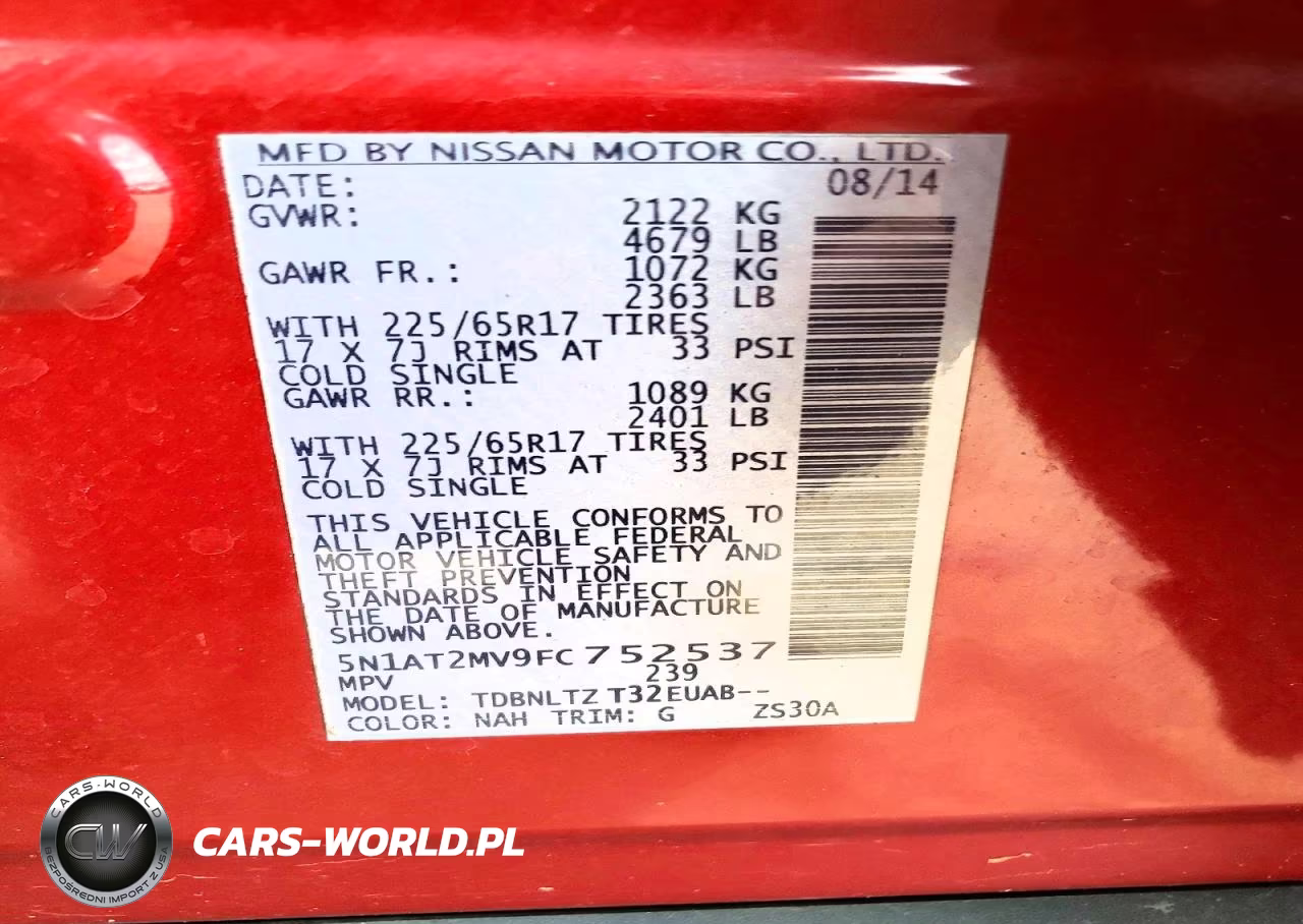2015 Nissan Rogue Sv VIN:5N1AT2MV9FC752537 - 12