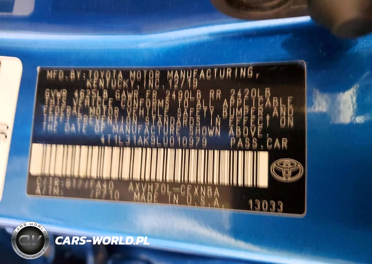 2020 Toyota Camry Le VIN:4T1L31AK9LU010979 - 13