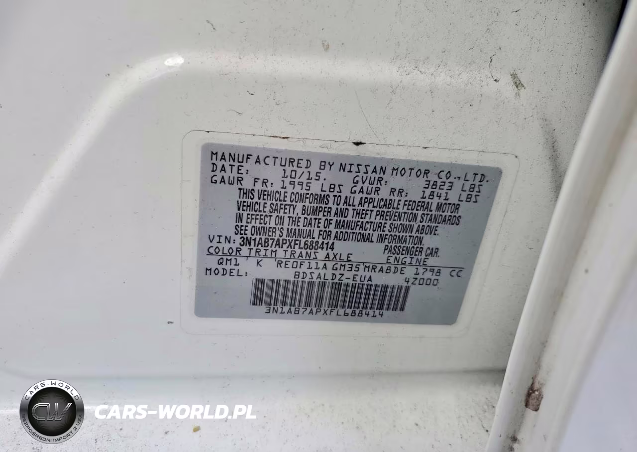 2015 Nissan Sentra Sv VIN:3N1AB7APXFL688414 - 12