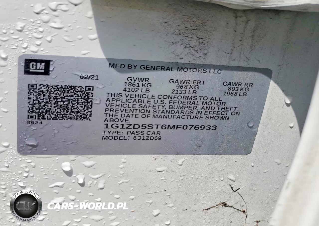 2021 Chevrolet Malibu Lt VIN:1G1ZD5ST6MF076933 - 12