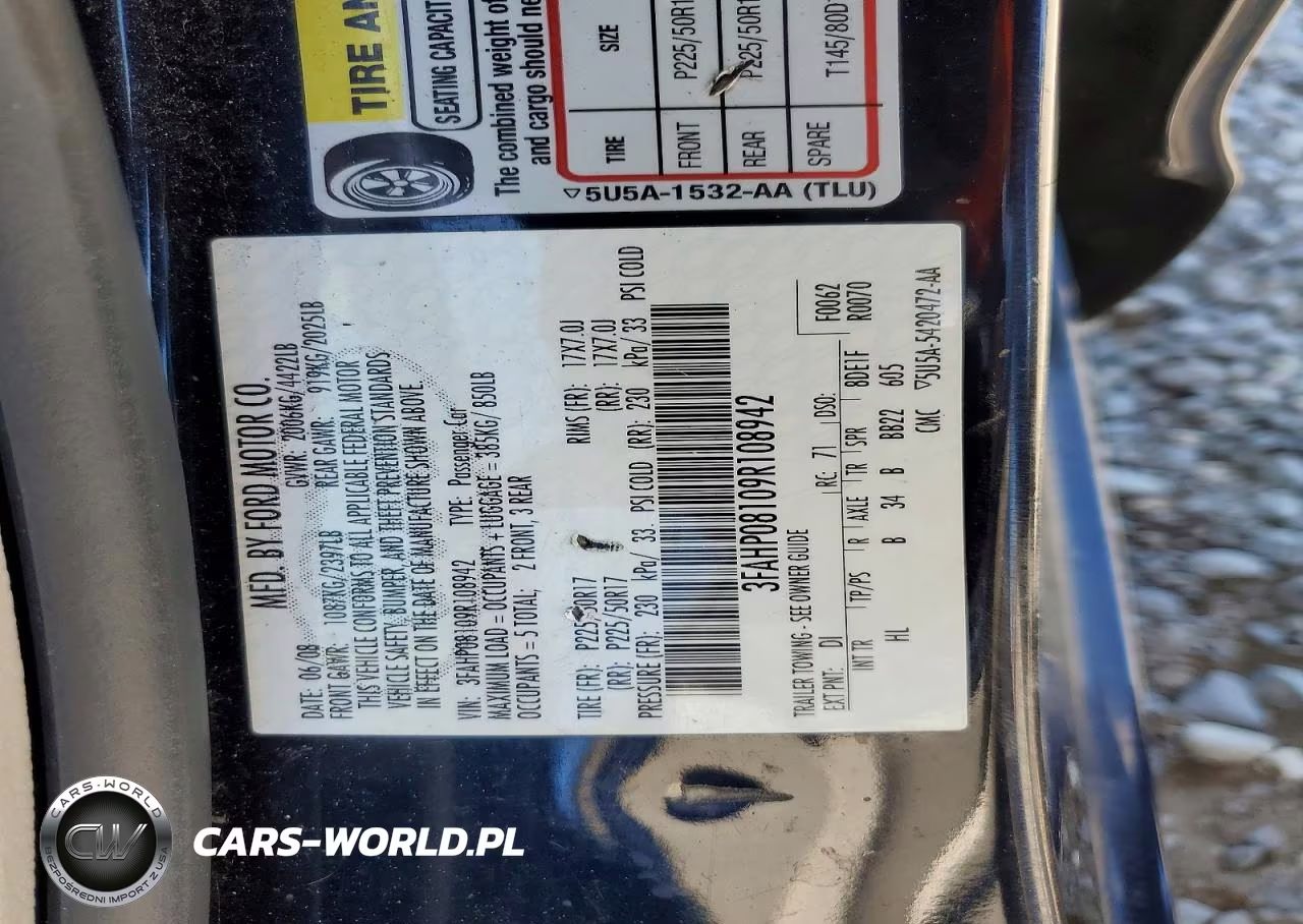 2009 Ford Fusion Sel VIN:3FAHP08109R108942 - 12