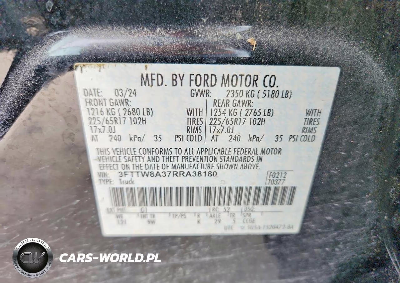 2024 Ford Maverick Xl VIN:3FTTW8A37RRA38180 - 12