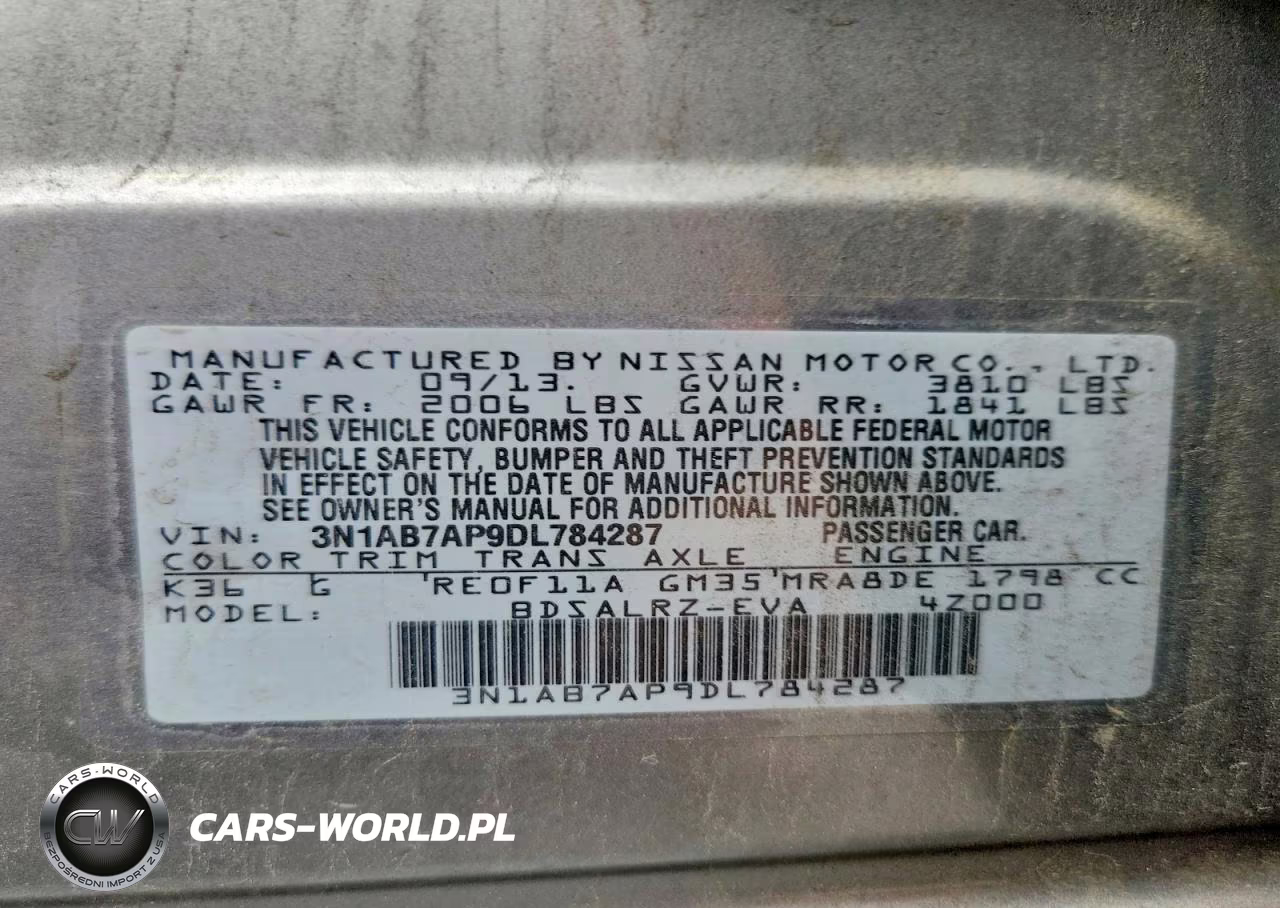 2013 Nissan Sentra S VIN:3N1AB7AP9DL784287 - 12