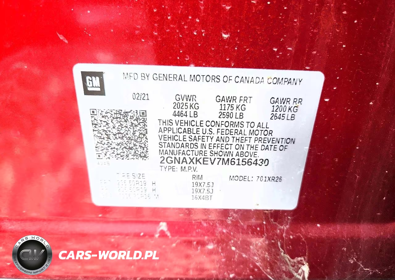 2021 Chevrolet Equinox Lt VIN:2GNAXKEV7M6156430 - 13