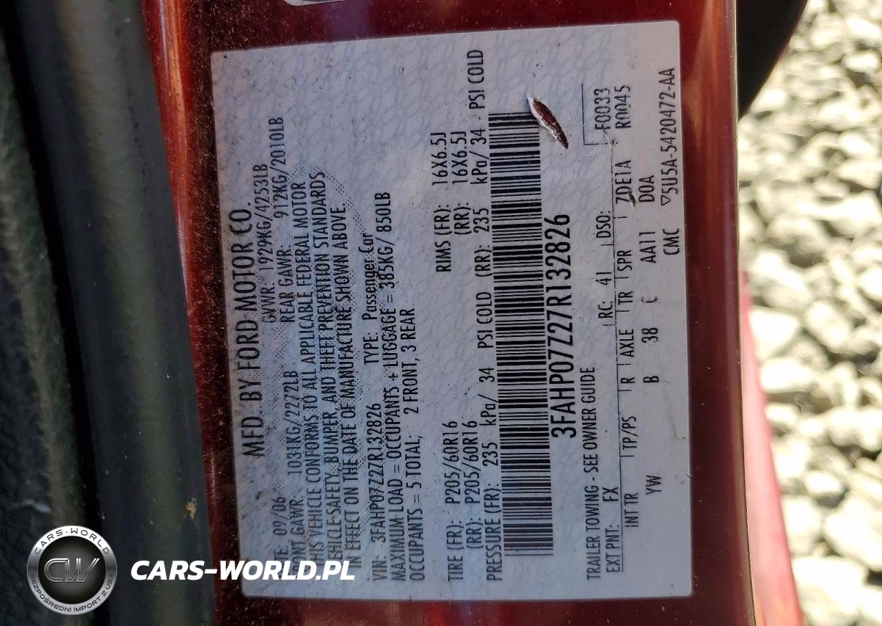 2007 Ford Fusion Se VIN:3FAHP07Z27R132826 - 12