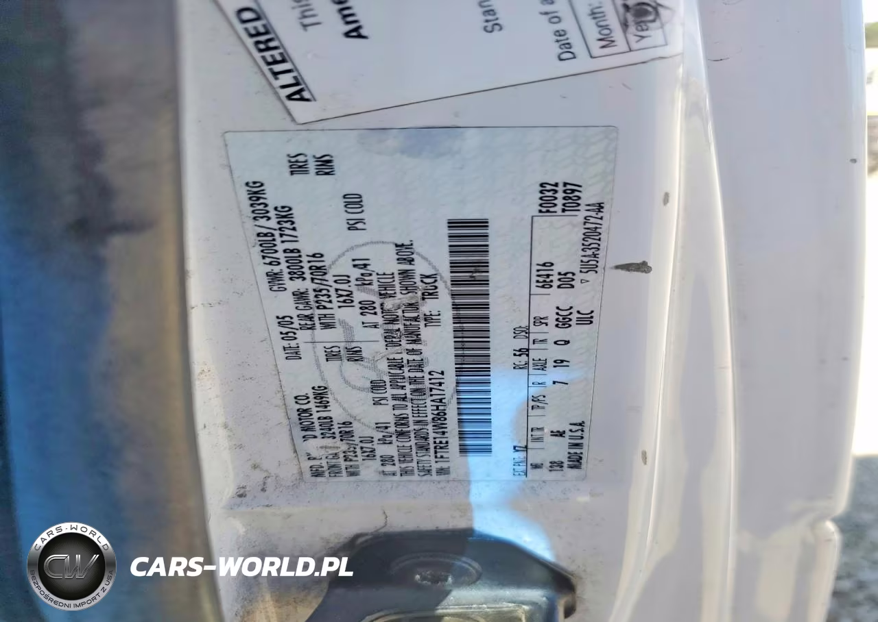 2006 Ford E150 Delivery Van VIN:1FTRE14W86HA17412 - 13