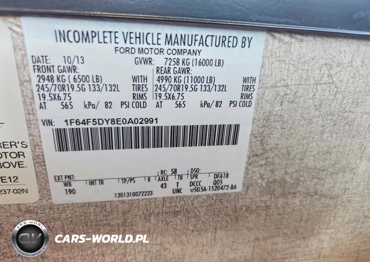 2014 Winnebago Vista Rv VIN:1F64F5DY8E0A02991 - 10