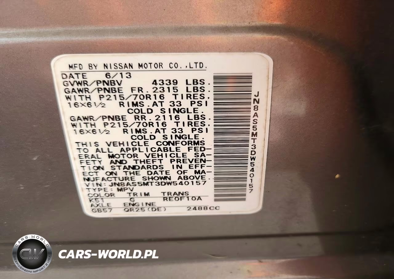 2013 Nissan Rogue S VIN:JN8AS5MT3DW540157 - 13