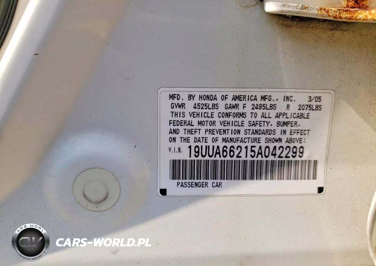 2005 Acura Tl VIN:19UUA66215A042299 - 12