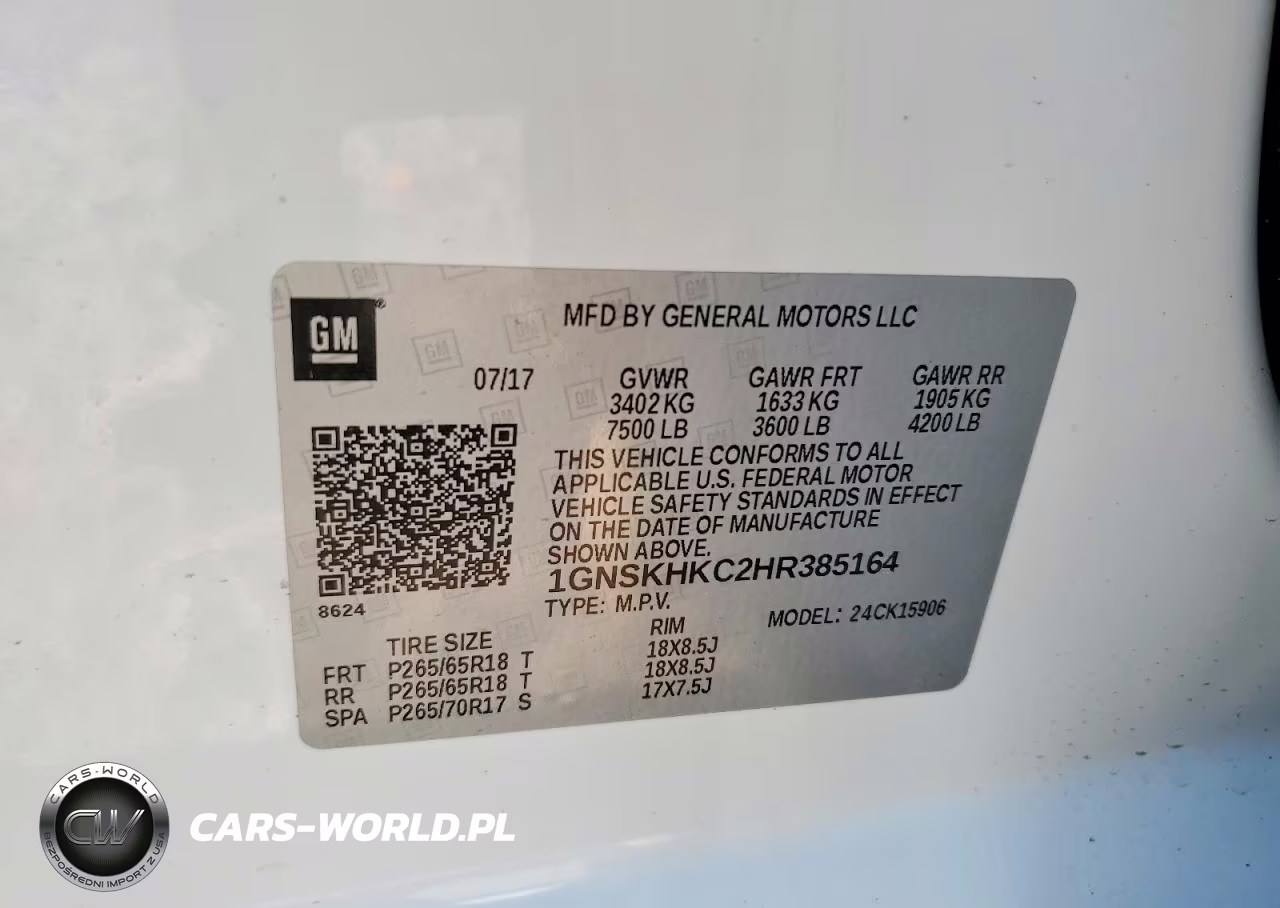 2017 Chevrolet Suburban K1500 Lt VIN:1GNSKHKC2HR385164 - 14