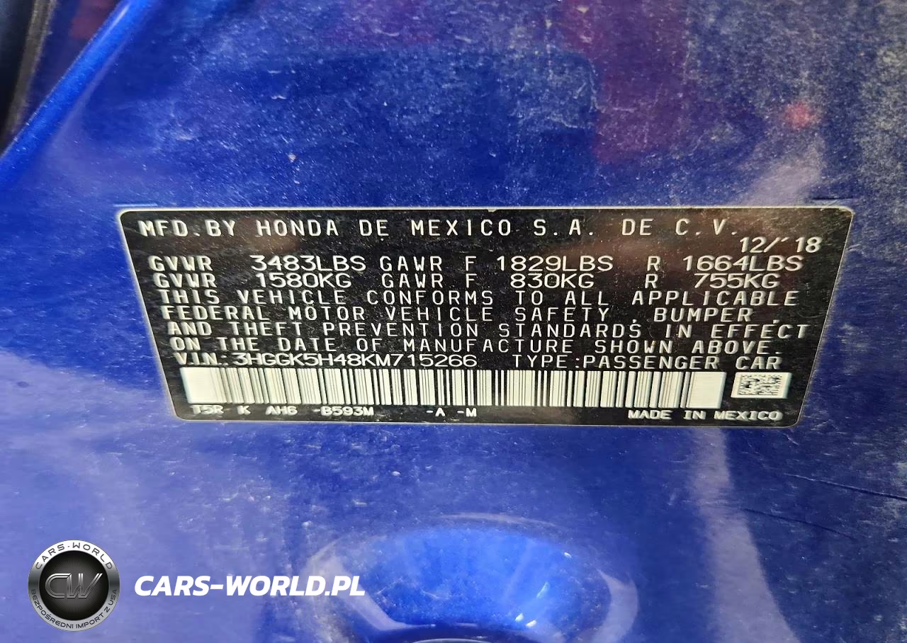 2019 Honda Fit Lx VIN:3HGGK5H48KM715266 - 14