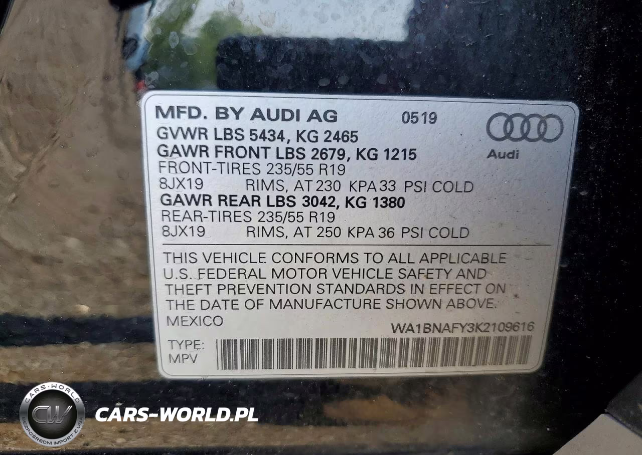 2019 Audi Q5 Premium Plus VIN:WA1BNAFY3K2109616 - 13