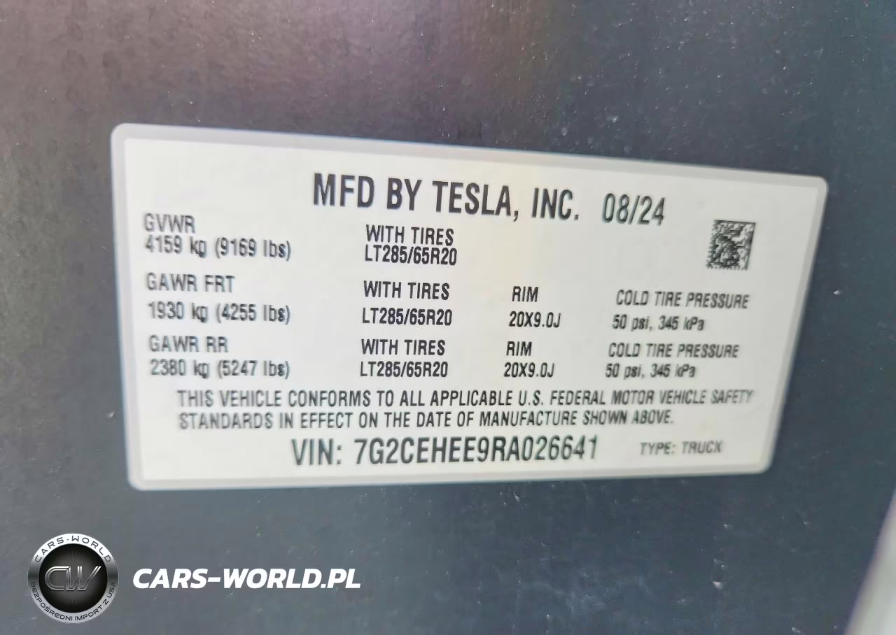 2024 Tesla Cybertruck VIN:7G2CEHEE9RA026641 - 12