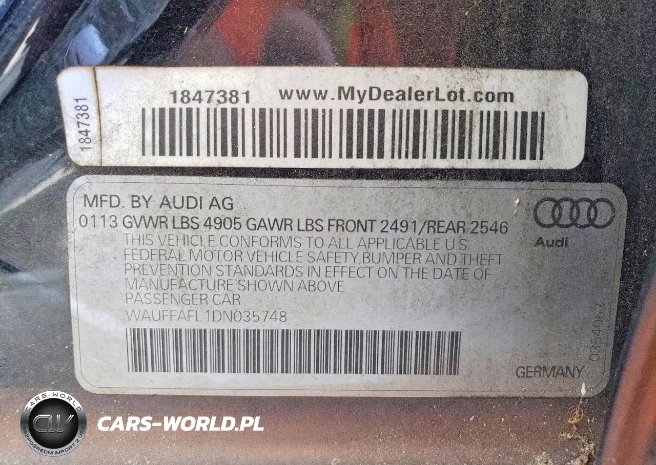 2013 Audi A4 Premium Plus VIN:WAUFFAFL1DN035748 - 12