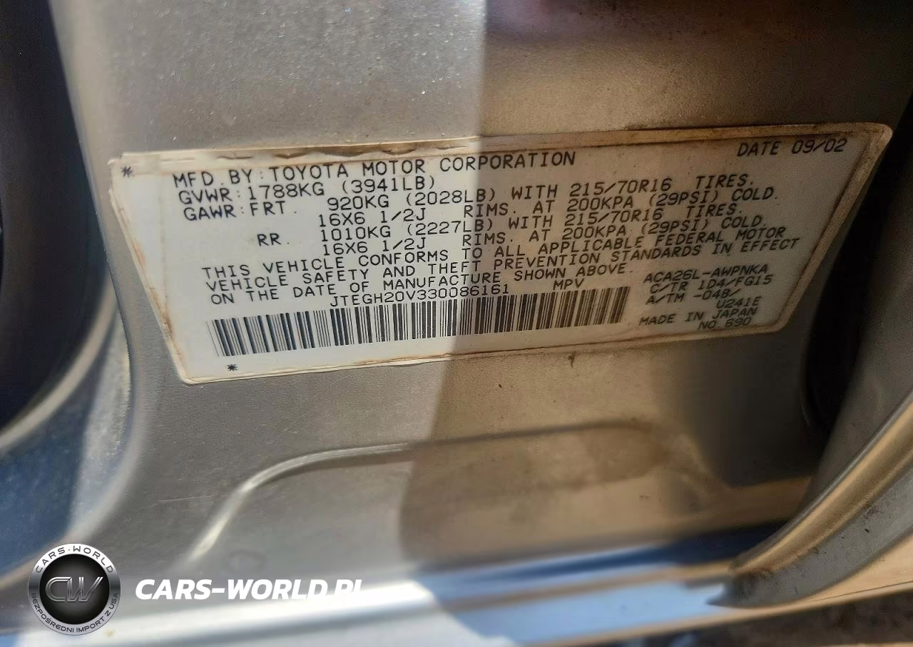 2003 Toyota Rav4 Base VIN:JTEGH20V330086161 - 13