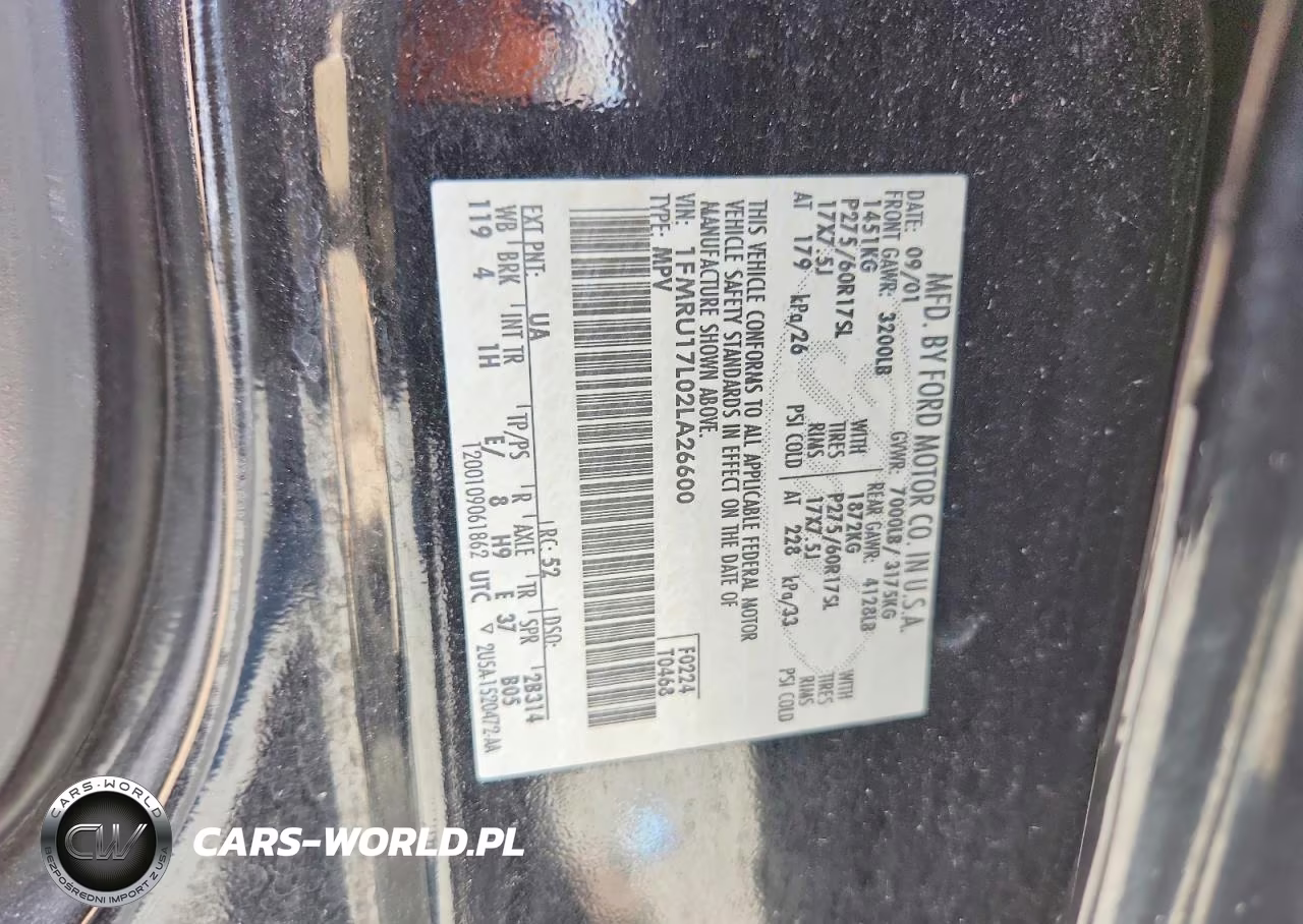 2002 Ford Expedition Eddie Bauer VIN:1FMRU17L02LA26600 - 12