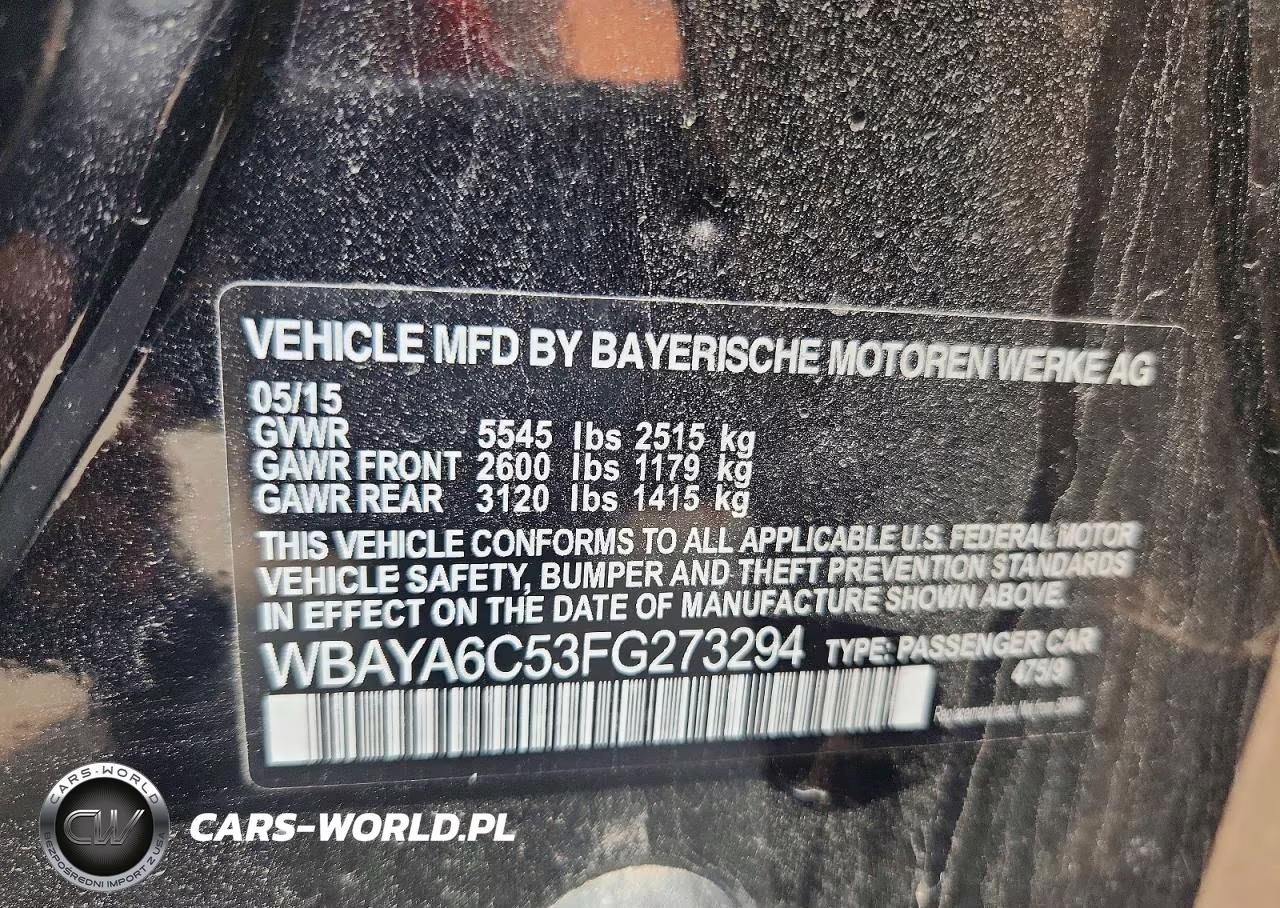 2015 BMW 740 I VIN:WBAYA6C53FG273294 - 12