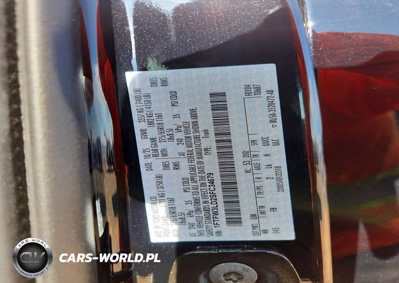 2025 Ford F150 Xlt VIN:1FTFW3LD2SFC34679 - 12