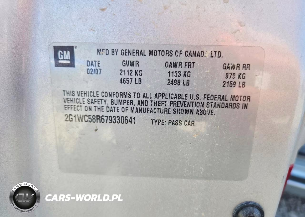 2007 Chevrolet Impala Lt VIN:2G1WC58R679330641 - 12