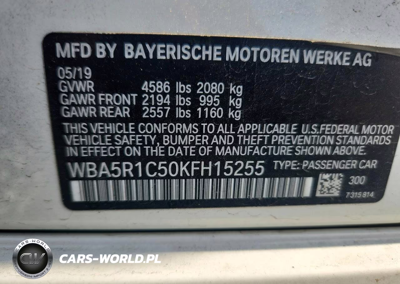 2019 BMW 330I VIN:WBA5R1C50KFH15255 - 13