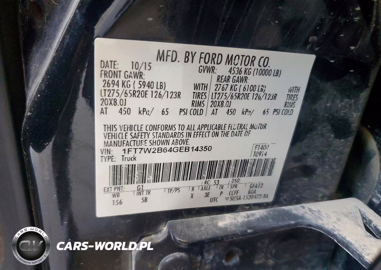 2016 Ford F250 Super Duty VIN:1FT7W2B64GEB14350 - 12