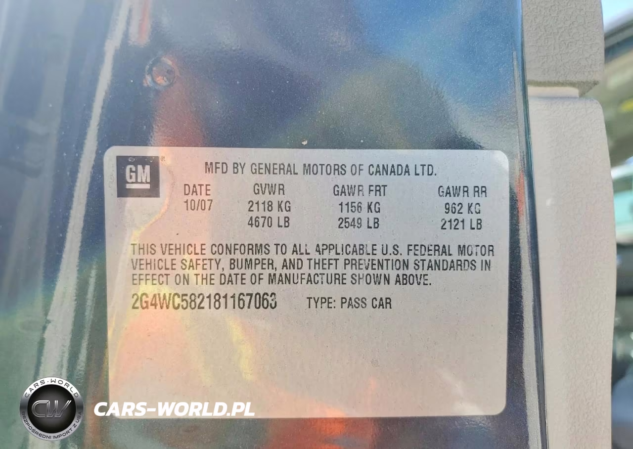 2008 Buick Lacrosse Cx VIN:2G4WC582181167063 - 12