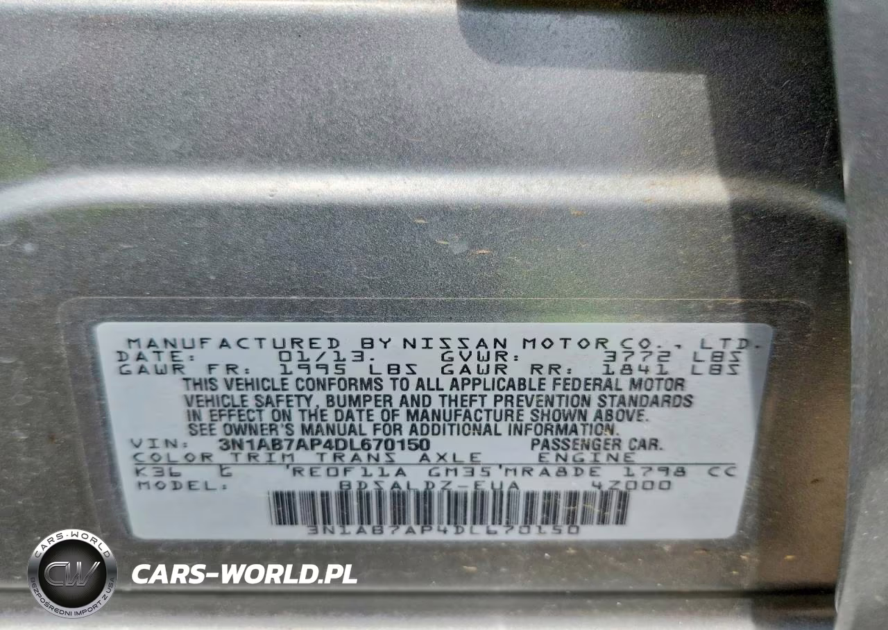 2013 Nissan Sentra S VIN:3N1AB7AP4DL670150 - 13