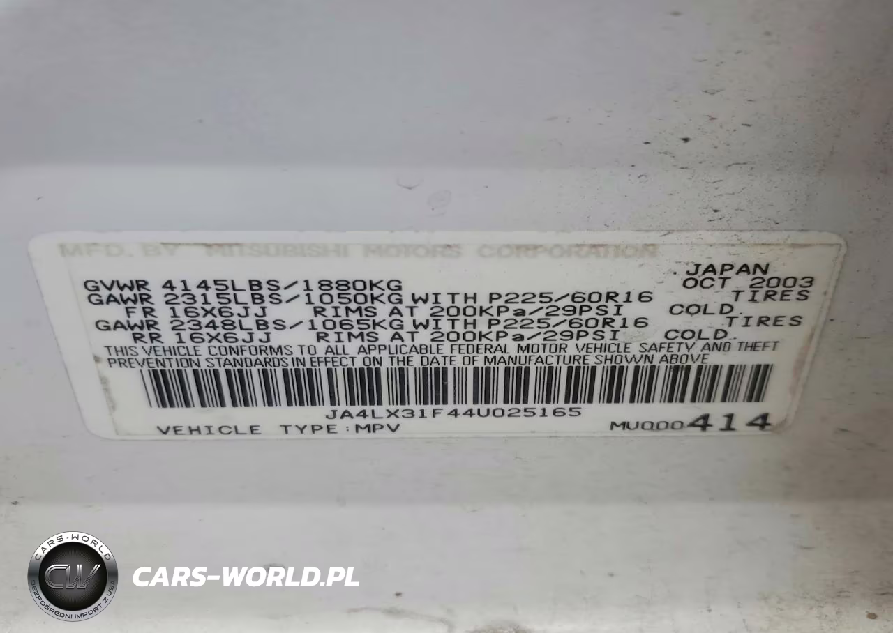 2004 Mitsubishi Outlander Ls VIN:JA4LX31F44U025165 - 14