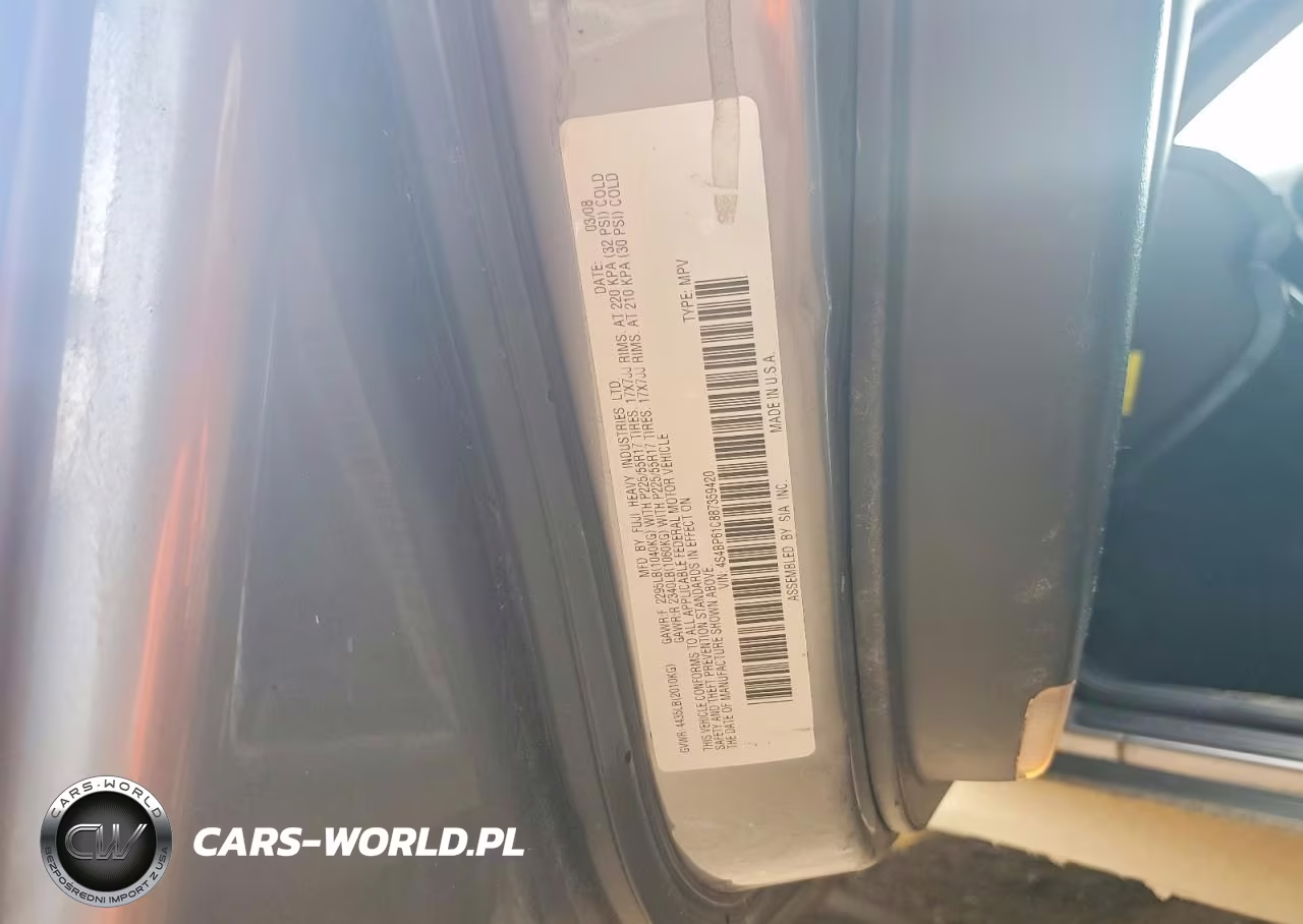 2008 Subaru Outback 2.5I VIN:4S4BP61CX87342358 - 12