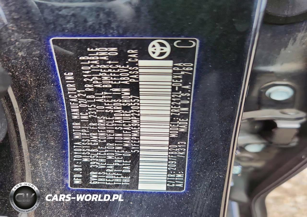 2021 Toyota Corolla Le VIN:5YFEPMAE9MP220557 - 12