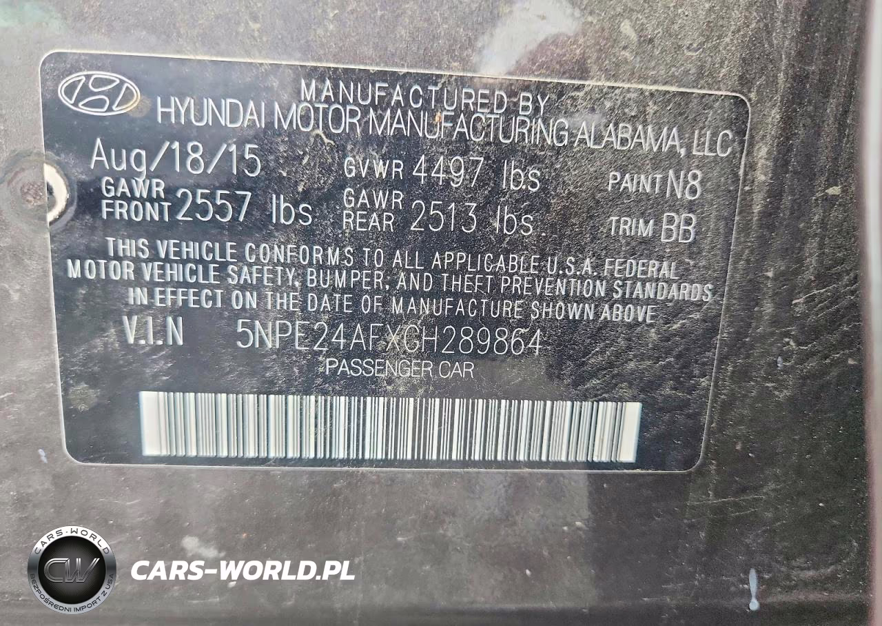 2016 Hyundai Sonata Se VIN:5NPE24AFXGH289864 - 12