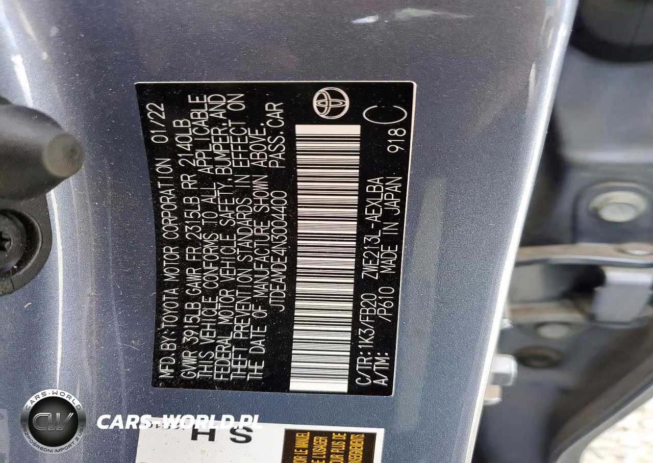 2022 Toyota Corolla Le VIN:JTDEAMDE4N3004400 - 13