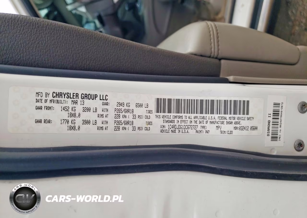 2013 Dodge Durango Crew VIN:1C4RDJDG1DC672727 - 13