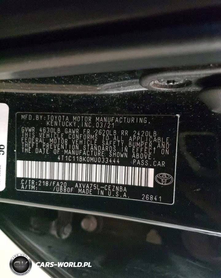 2021 Toyota Camry Le VIN:4T1C11BK0MU033444 - 12
