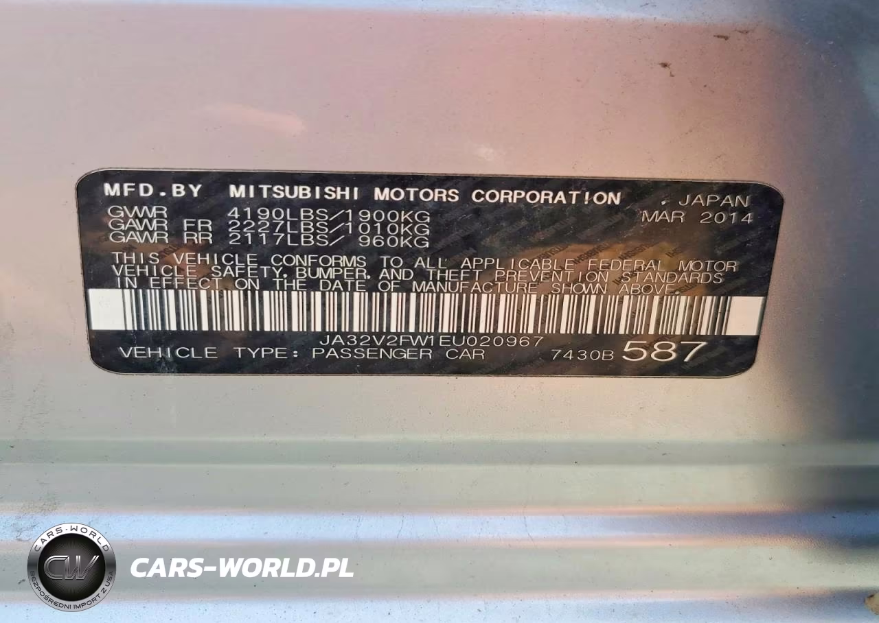 2014 Mitsubishi Lancer Se VIN:JA32V2FW1EU020967 - 12