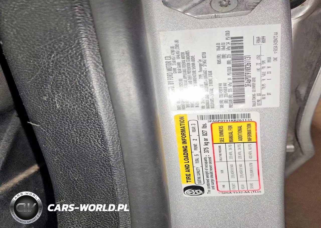 2019 Ford Fusion Se VIN:3FA6P0T91KR261131 - 12