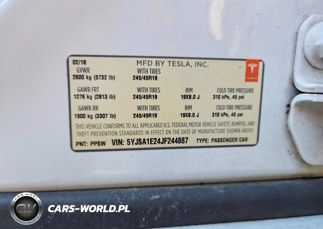 2018 Tesla Model S VIN:5YJSA1E24JF244887 - 12