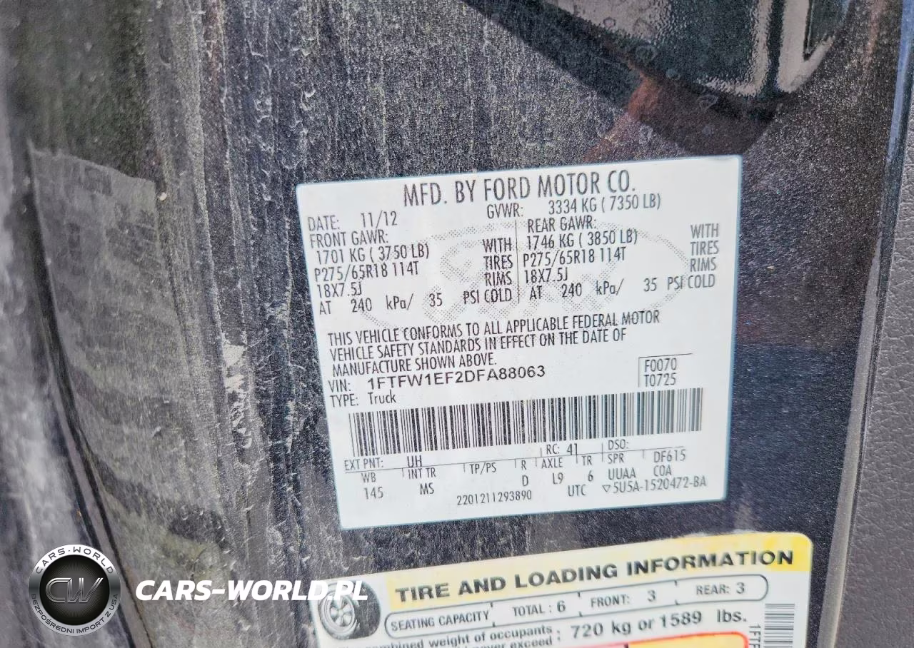 2013 Ford F150 Supercrew VIN:1FTFW1EF2DFA88063 - 12