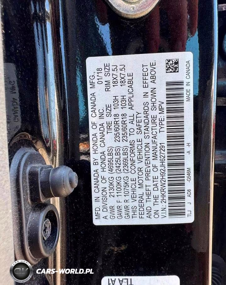 2018 Honda Cr-V Touring VIN:2HKRW2H92JH627291 - 10