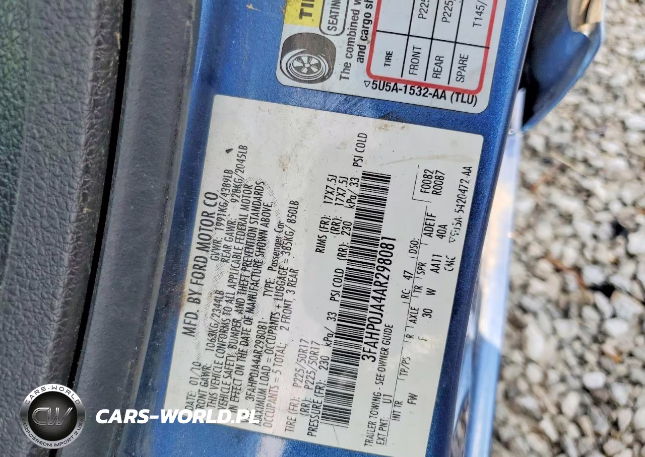 2010 Ford Fusion Sel VIN:3FAHP0JA4AR298081 - 12