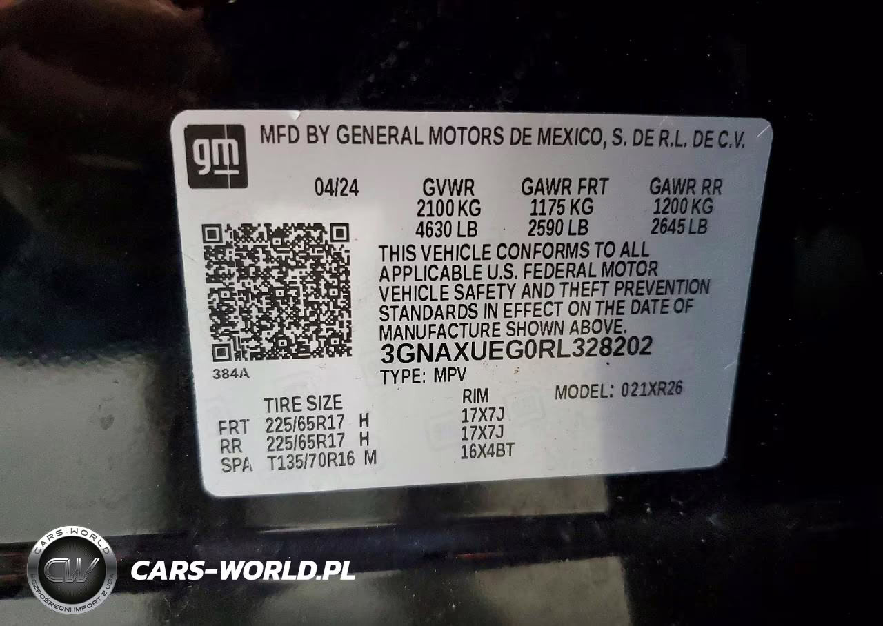 2024 Chevrolet Equinox Lt VIN:3GNAXUEG0RL328202 - 14