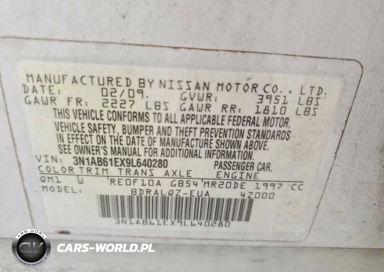 2009 Nissan Sentra 2.0 VIN:3N1AB61EX9L640280 - 12