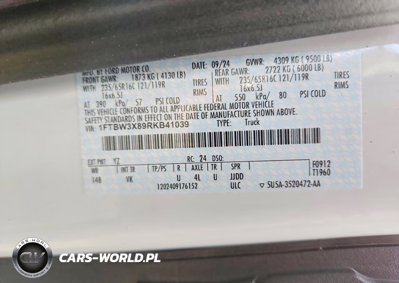 2024 Ford Transit T-350 VIN:1FTBW3X89RKB41039 - 12